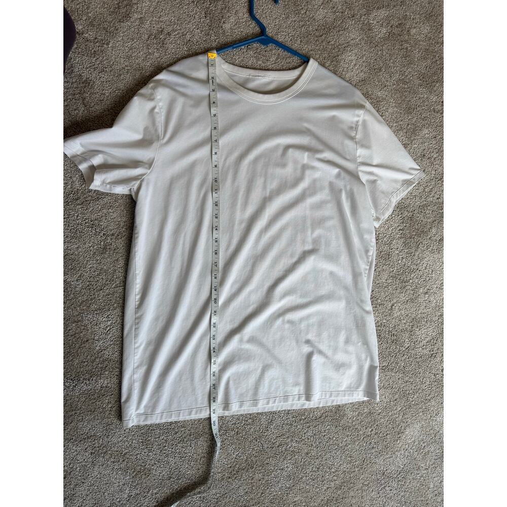 Lululemon Men White Fundamental T Shirt Crew Neck Short Sleeve Tee XL - Picture 3 of 6